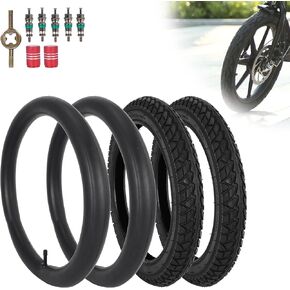 2 Pack 16x2.125 Bike Tire 16 Inch Bicycle Tire and Inner Tube, 54-305 Tire Compatible with Motorcycle Electric Bike, RoyalBaby Joystar Dynacraf Kids Bikes - 2 Sets