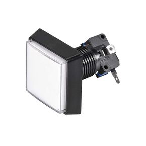 uxcell Game Push Button 50x50 Square 12V LED Illuminated Push Button Switch with Micro Switch for Arcade Video Games Blue 1pcs