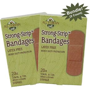 All Terrain Heavy Duty Strong Strip Bandage 1.0 X 3.25 Inch, 20 Count (2 Pack Bundle)