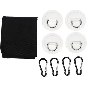 Paddleboard Deck Bag Mesh Deck Bag Storage Accessory with 4 Patches Hooks for Kayaking Water Sports