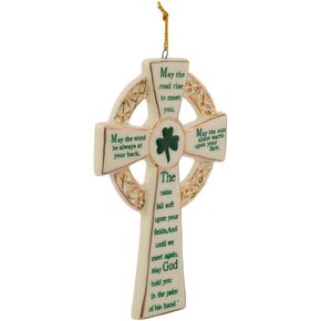 Kurt Adler 5.12-Inch Porcelain Irish Cross Ornament (YAMJ4102),Christmas