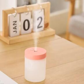 Mini 200ML Desktop Car Diffuser Humidifier Ultrasonic USB Colorful Humidifier Essential Oil Aroma Diffusers (Pink)