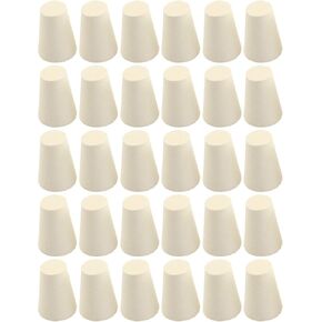 DGZZI Solid Rubber Stopper 10PCS Size #3 23x 17X 26mm/0.90x 0.66x1.02Inch White Lab Plug