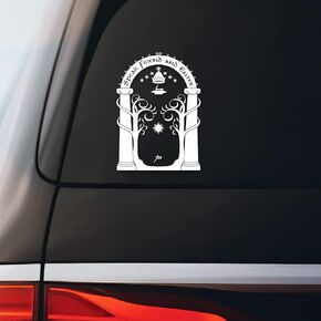LOTR Doors Fantasy Quote Sticker Decal Notebook Car Laptop 3.75"x5.5" (White)