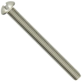 Small Parts 18-8 Stainless Steel Machine Screw, Plain Finish, Round Head, Slotted Drive, Meets ASME B18.6.3, 3/4" Length, Fully Threaded, #10-24 Threads (Pack of 100)