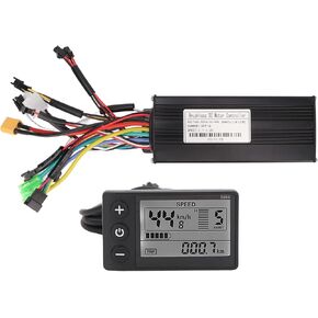 Bike Controller LCD Display, DC 24V 36V 48V 30A Sine Wave Controller S866 LCD Display Electric Bike Motor Controller Kit for Bicycle Electric Scooter