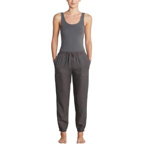 Barefoot Dreams Women's Malibu Collection Linen Blend Joggers, Coal, S