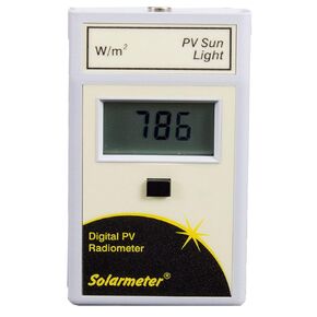 Model 10.0 Global Solar Power Meter, Digital PV Radiometer, Effective Solar Panel Tester, Accurate Solar Irradiance Meter, Measures from 400 to 1100 nm, from 0-1999 W/m²