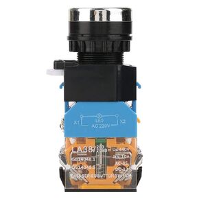 Push Button Switch Self Locking Push Button Switch, LED Latching Emergency Stop Push Button Switch LA38-11DNZS(LA38-11DS)