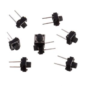 BOJACK 6x6x6 mm Tactile Pushbutton Switches 2 Pin Momentary Push Button Switches(Pack of 20 pcs)