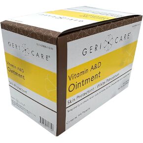 Gericare Vitamin A & D Ointment 76% Strength Skin Protectant, 144 Count Pack, 5g Each Packet
