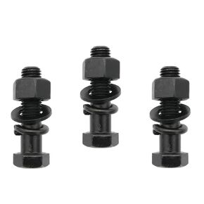 LBY 3 Sets 3/4-10×3'' Hex Head Screws Bolts(Partially Threaded), Nuts(Heavyd), Flat & Lock Washers Kit, Alloy Steel (Black)