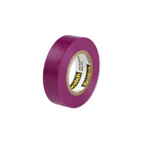 3M 500-49923 Scotch 35 Vinyl Color Coding Electrical Tape, 32 to 221 Degree F, 1250 mV Dielectric Strength, 20' Length x 1/2" Width, Violet