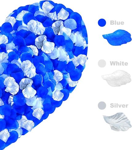 1200 Pcs Black Cream White Rose Petals,Rose Petals Decoration Flower Girl Petals Silk Rose Petals for Romantic Night for Her Set Wedding Party Fake Flower Petals Artificial Silk Rose Petals in Kuwait