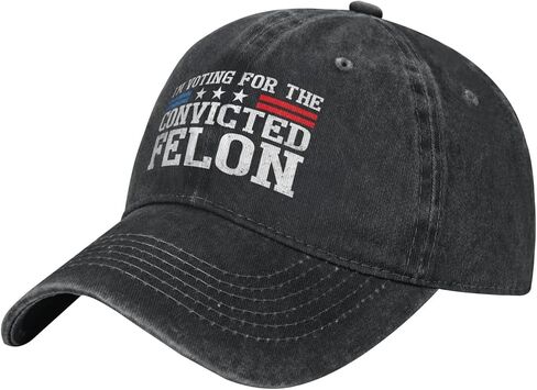 I'm Voting for The Convicted Felon Funny Baseball Hat Classic Cap Adjustable Strap for Men Women in Saudi Arabia