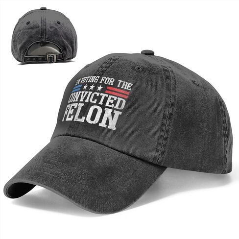I'm Voting for The Convicted Felon Funny Baseball Hat Classic Cap Adjustable Strap for Men Women in Saudi Arabia