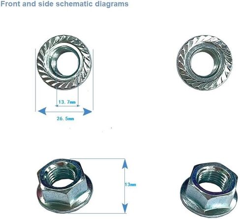 Ebike hub Motor Accessories nut M12 for 250W/350W/500W/750W Motors with 12mm Shaft Screw Cap Washer/Spacer/Nut Cover in Saudi Arabia
