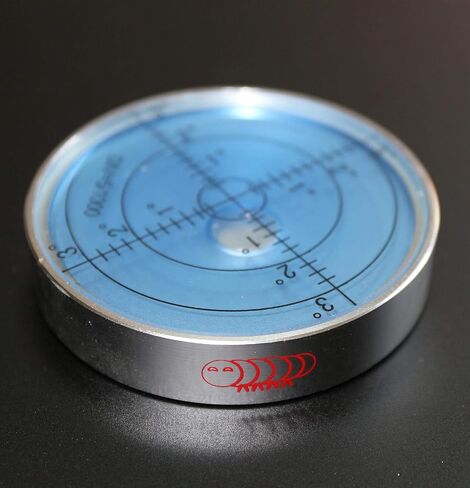 Magnetic Metal Large Spirit Bubble Level 60mm Diameter, 2 23/64, Degrees, Circular, Surface Level - Metal Housing, Bulls Eye Bullseye Vial Round, Blue/Silver in Saudi Arabia
