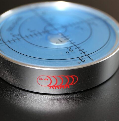 Magnetic Metal Large Spirit Bubble Level 60mm Diameter, 2 23/64, Degrees, Circular, Surface Level - Metal Housing, Bulls Eye Bullseye Vial Round, Blue/Silver in Saudi Arabia
