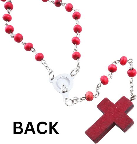 Catholic Rose Smell Rosary, Two Piece Case Included, Crucifix Prayer Beads, 17 inches in Saudi Arabia