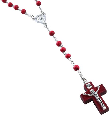 Catholic Rose Smell Rosary, Two Piece Case Included, Crucifix Prayer Beads, 17 inches in Saudi Arabia
