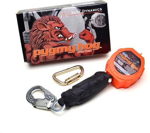 Malta Dynamics Pygmy Hog Web Self-Retracting Lifeline with Steel Snap Hook, OSHA/ANSI Compliant in Saudi Arabia