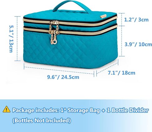 منظم زجاجات حبوب الدواء مزدوج الطبقات من يارو لـ 24 زجاجة دواء (أقل من 3.7 سم ارتفاع)، حقيبة تخزين طبية فارغة مع فواصل قابلة للإزالة لمجموعات الإسعافات الأولية في حالات الطوارئ، مثالية للمنزل والمكتب والسفر والأزرق المخضر in Kuwait