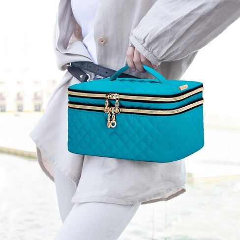 منظم زجاجات حبوب الدواء مزدوج الطبقات من يارو لـ 24 زجاجة دواء (أقل من 3.7 سم ارتفاع)، حقيبة تخزين طبية فارغة مع فواصل قابلة للإزالة لمجموعات الإسعافات الأولية في حالات الطوارئ، مثالية للمنزل والمكتب والسفر والأزرق المخضر in Kuwait