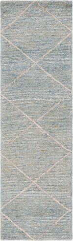 SAFAVIEH Himalaya Collection Runner Rug - 2'3" x 8', Blue, Handmade Wool, Ideal for High Traffic Areas in Living Room, Bedroom (HIM423M) in Saudi Arabia