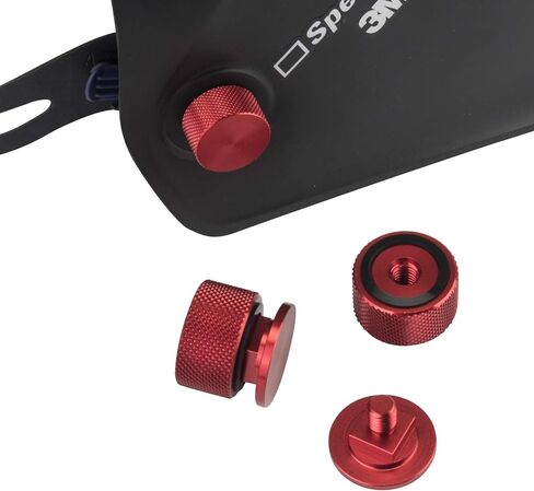 3mirrors Welding Hood (Pipeliner) Helmet Fasteners Black Headgear Replacement Parts Accessories Screws Flip Hood Aluminum - Anodized w/Silicone Washer Non-slip 1 Pair in Saudi Arabia