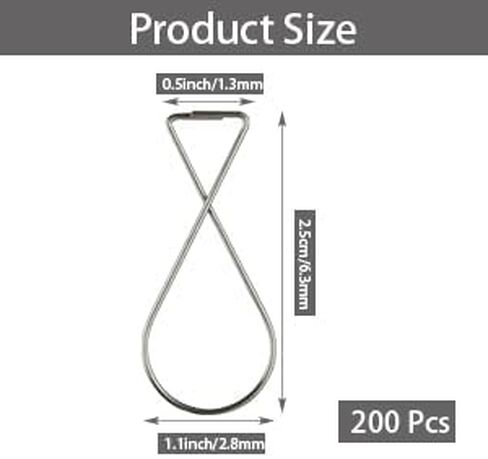 200 Pcs Drop Ceiling Hook Clips, Silver Drop Ceiling Clips, Hanging Hooks Clips Suspended Ceiling Hooks for Classroom, Office, Home and Wedding Decoration in Saudi Arabia