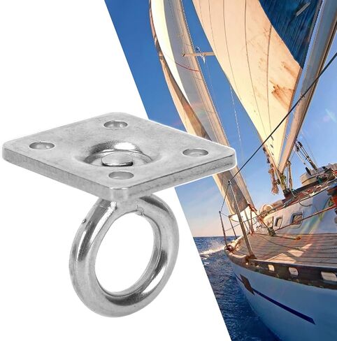 VBESTLIFE Stainless Steel Ceiling Hooks, 360 Degree Rotating Ceiling Hooks Pad Eye Plate U Hooks for Seawater in Saudi Arabia