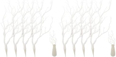 VICASKY 8Pcs Artificial Antler Branches - Plastic Stems Decorative Plant Twigs Lifelike Curly Willow Dried Tree Branches for DIY Craft Vases Wedding Home Party Decor in Saudi Arabia