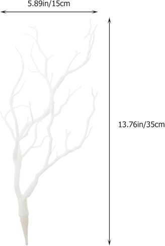 VICASKY 8Pcs Artificial Antler Branches - Plastic Stems Decorative Plant Twigs Lifelike Curly Willow Dried Tree Branches for DIY Craft Vases Wedding Home Party Decor in Saudi Arabia