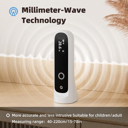 قياس الارتفاع الذكي عالي الدقة من ELLIE للأطفال - تصميم لاسلكي محمول على الحائط مع شاشة LCD مع تطبيق لتتبع الارتفاع وإدارة البيانات in Kuwait