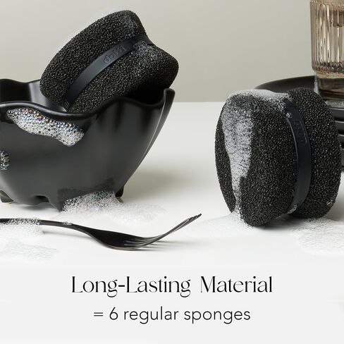 Dotti Super Scrubber Silicone Sponge - Odor-Free, Non-Scratch, Fast-Drying, and Dishwasher-Safe Dish Scrubber - Also for Showers, Tile, and Counters - 3 Pack, Odyssey in Saudi Arabia