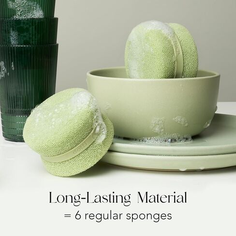 Dotti Super Scrubber Silicone Sponge - Odor-Free, Non-Scratch, Fast-Drying, and Dishwasher-Safe Dish Scrubber - Also for Showers, Tile, and Counters - 3 Pack, Odyssey in Saudi Arabia