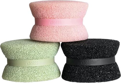 Dotti Super Scrubber Silicone Sponge - Odor-Free, Non-Scratch, Fast-Drying, and Dishwasher-Safe Dish Scrubber - Also for Showers, Tile, and Counters - 3 Pack, Odyssey in Saudi Arabia