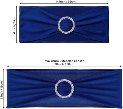 وييان رويال بلو | 10 قطع| دنة كرسي العصابات الزنانير الأقواس | حفل زفاف مأدبة الحدث الديكور كرسي الانحناء العلاقات in Kuwait