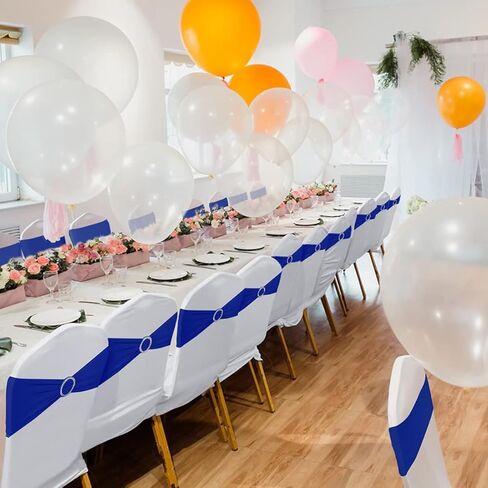 وييان رويال بلو | 10 قطع| دنة كرسي العصابات الزنانير الأقواس | حفل زفاف مأدبة الحدث الديكور كرسي الانحناء العلاقات in Kuwait