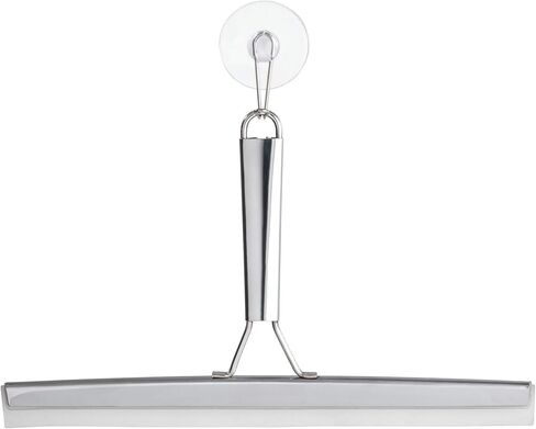 iDesign Forma Brushed Stainless Steel Squeegee with Suction Storage Hook - 12" x 8" in Saudi Arabia