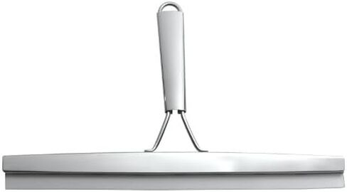 iDesign Forma Brushed Stainless Steel Squeegee with Suction Storage Hook - 12" x 8" in Saudi Arabia