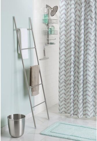 iDesign Forma Brushed Stainless Steel Squeegee with Suction Storage Hook - 12" x 8" in Saudi Arabia