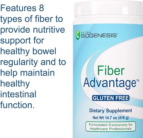 نوترا بيوجينيسيس - ميزة الألياف - مزيج الألياف والبروبيوتيك وفيتامين أ للمساعدة في دعم انتظام الأمعاء ووظيفة الأمعاء - خالٍ من الغلوتين، مسحوق - 416 جم in Kuwait