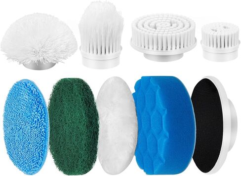 مجموعة رؤوس فرشاة التنظيف الكهربائية الدوارة من ليفري، 8 عبوات من الرؤوس القابلة للاستبدال المتوافقة مع جميع فرش التنظيف الكهربائية ذات العلامة التجارية ANS-8051A وANS-8050 للاستخدام المنزلي in Kuwait