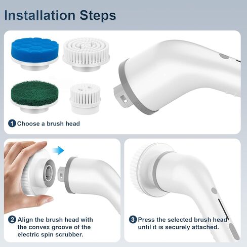 مجموعة رؤوس فرشاة التنظيف الكهربائية الدوارة من ليفري، 8 عبوات من الرؤوس القابلة للاستبدال المتوافقة مع جميع فرش التنظيف الكهربائية ذات العلامة التجارية ANS-8051A وANS-8050 للاستخدام المنزلي in Kuwait