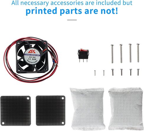 FDM 3D Printing Air Filter Fan Machine with Activated Carbon Package Not Include Printed Parts for Voron2.4 Ender Series with Enclosure Bczamd in Saudi Arabia