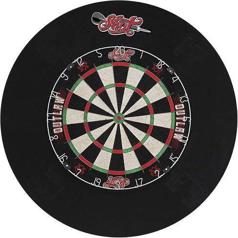 Shot! Darts Outlaw Tournament Dartboard and Surround Set-Steel Tip Dart and Board Surround Bundle in Saudi Arabia