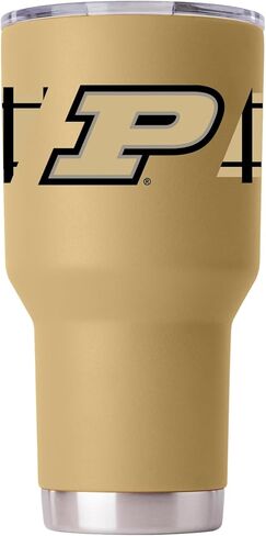 Gametime Sidekicks Purdue Boilermakers 30oz Gold Tumbler - Officially Licensed, 18/8 Stainless Steel, Double-walled, Vacuum-insulated, UV LED Printed Logos, Stays Hot/Cold - 360 Wrap in Saudi Arabia