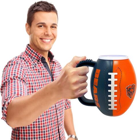 Party Animal NFL Chicago Bears 3D Football Plastic Mug, Team Color in Saudi Arabia